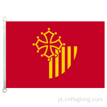 Bandeira Languedoc-Roussillon 90 * 150cm 100% polyster